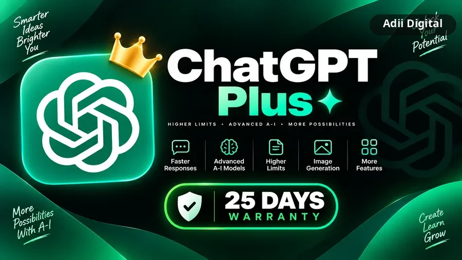 Buy ChatGPT Plus 1-month subscription in Pakistan – Adii Digital