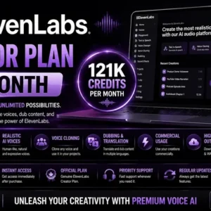 Buy ElevenLabs Creator 12-month plan in Pakistan – Adii Digital