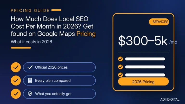 How Much Does Local SEO Cost Per Month in 2026?